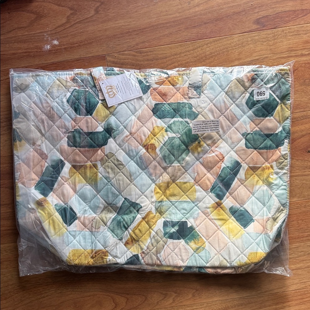 Quilted Multicolor Tote Bag